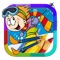 Skier Junior Coloring Book Game Free For Kids