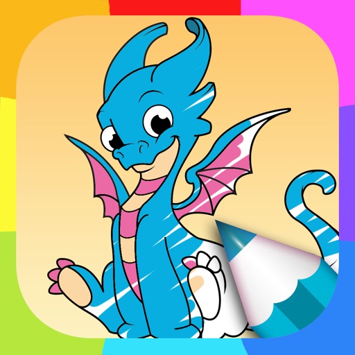 Dragon Coloring Book: Coloring Pages for Kids Icon