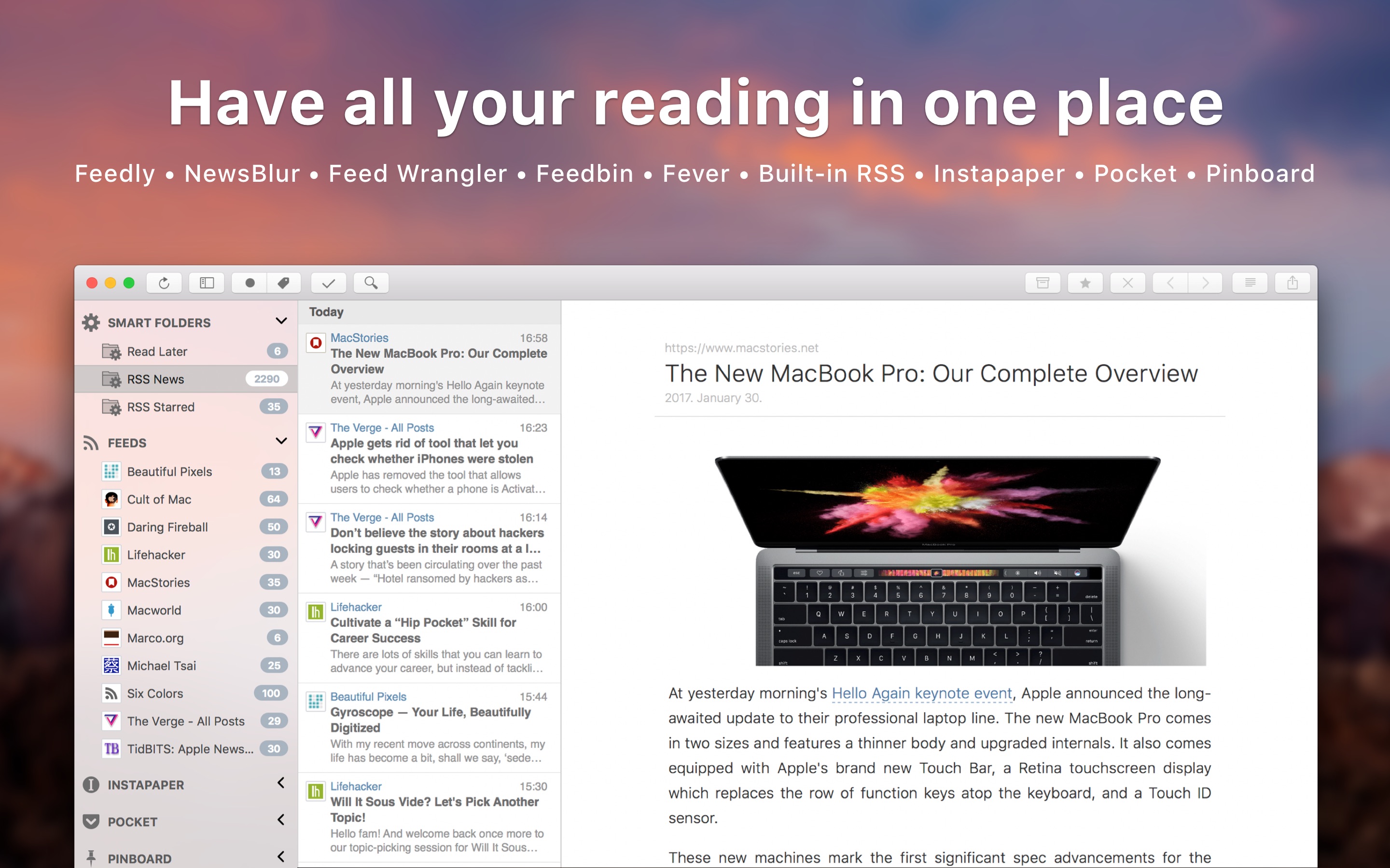 Screenshot do app ReadKit