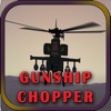 Gunship Chopper in Snowy Mountains Simulation