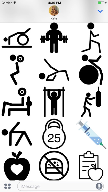 Flexmoji - Fitness Stickers for iMessage screenshot-3