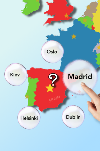 EUROPE Bubbles: Countries and Capital Cities Quiz - náhled