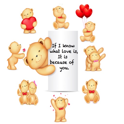 Valentine Bear Stickers