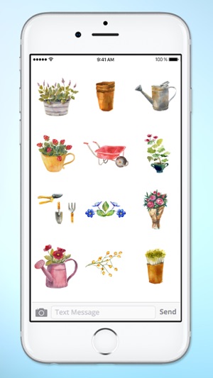 Watercolor Gardening Flowers and Birds Sticker Pac(圖3)-速報App