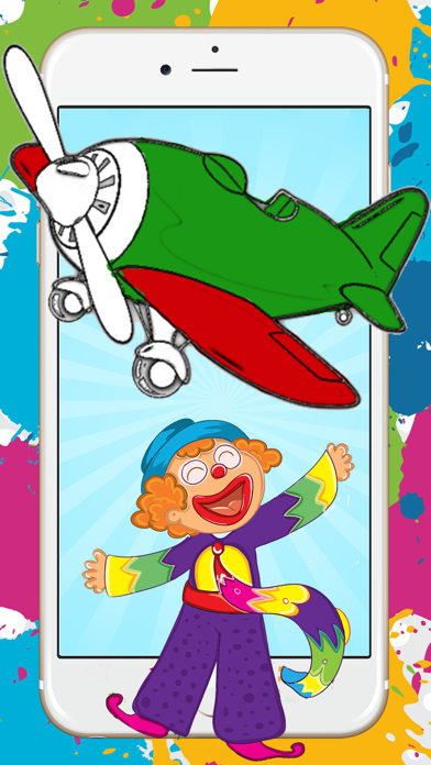 How to cancel & delete Drawing Airplane Cartoon Games Coloring Book Kid from iphone & ipad 1