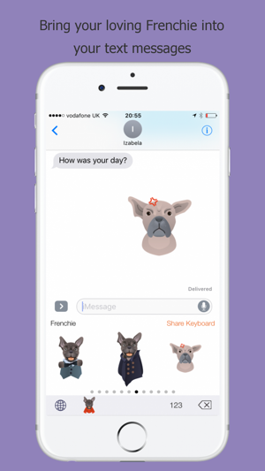 FrenchieMoji - French Bulldog Emojis(圖3)-速報App