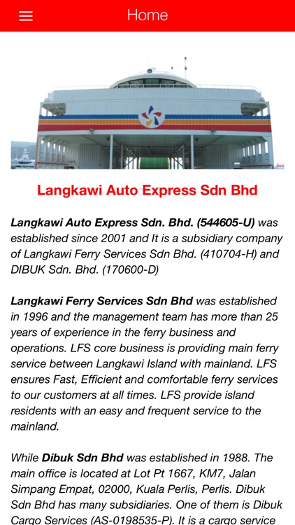 Langkawi auto ferry