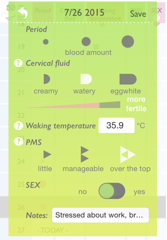 Moon Period Tracker screenshot 2