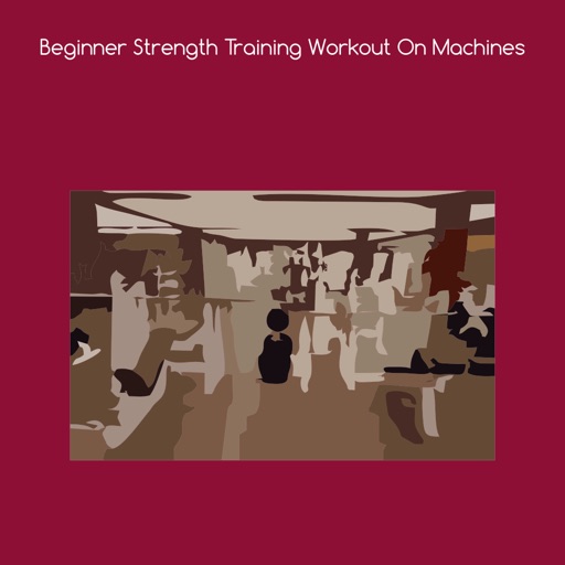 Beginner strength training workout on machines icon