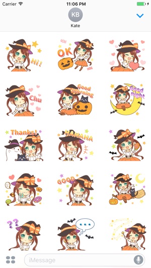 Mei The Lovely Halloween Witch English Stickers(圖1)-速報App