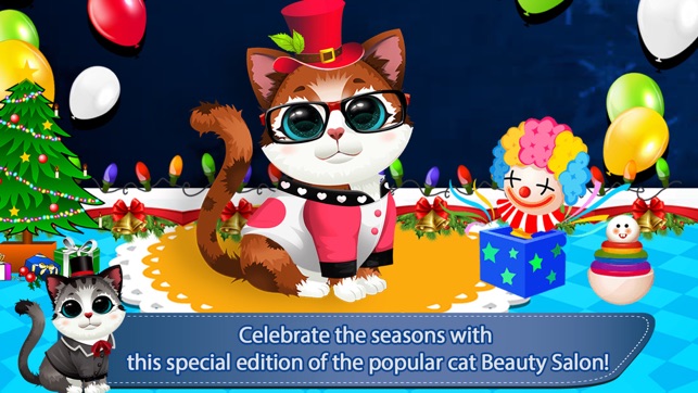 Christmas Kitty Salon - Crazy Cat Makeov