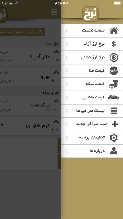 Nerkh - نرخ ارز - قيمت طلا و خودرو در بازار ايران