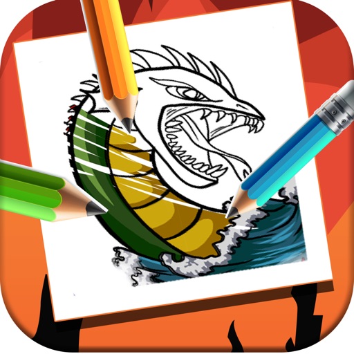 Coloring Books on Dragons & Beasts Cartoon Pro icon