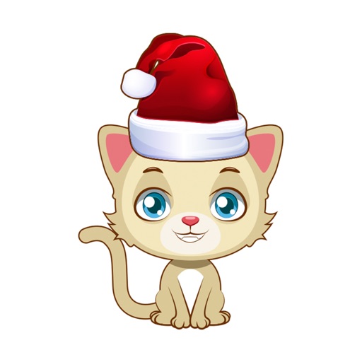 Santas Cat Stickers - Funny Christmas Kitty