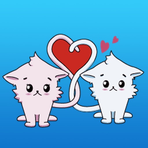 Two Lovely Cats Sticker