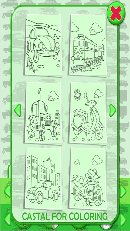 Vehicles Kids Coloring Book Pro