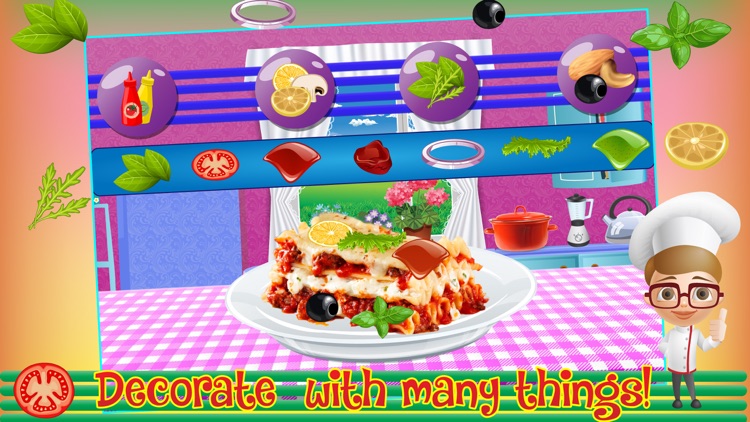 Baked Lasagna Chef kids Cooking game screenshot-3