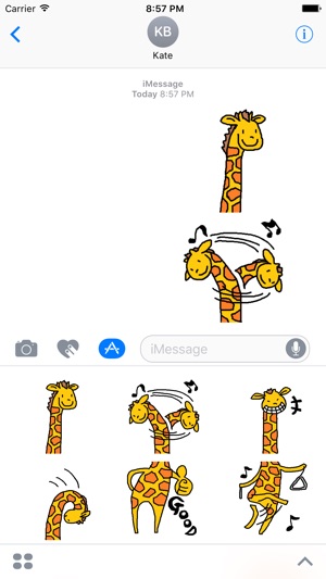 Giraffe Stickers for iMessage by Design73(圖2)-速報App