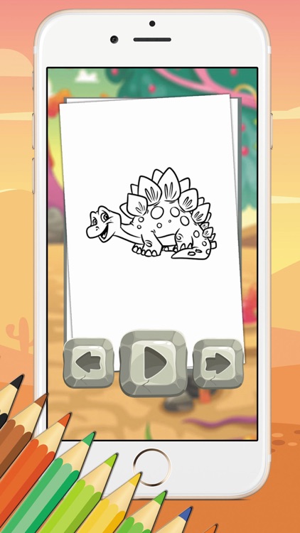 Game For Kids Dinosaur Coloring Book