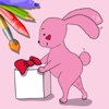 Coloring Book Game Bunny And Gifts Version