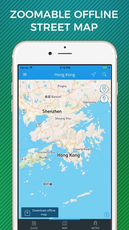 Hong Kong Travel Guide with Offline Street Map