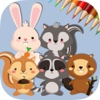 Cute Squirrel &amp; Rabbit - Game coloring book for me