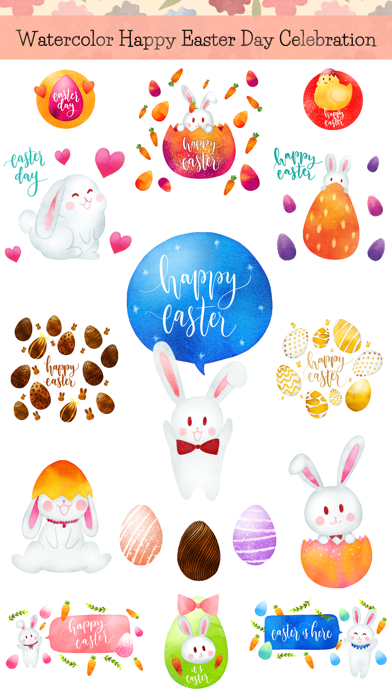 How to cancel & delete Watercolor Easter Day Stickers from iphone & ipad 1