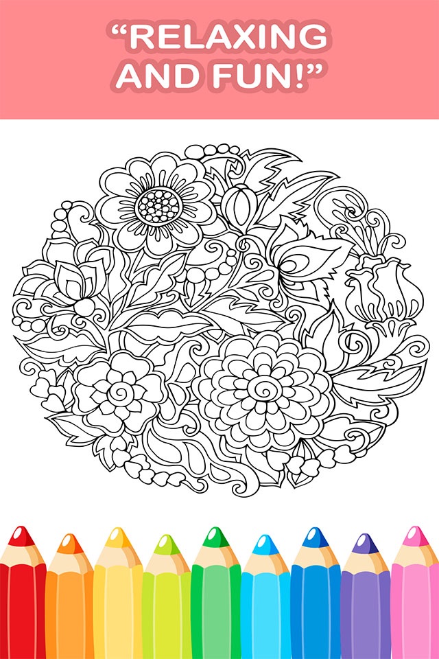 Adult Coloring Book - Free Mandala Color Therapy & screenshot 4