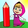 Coloring - Masha and the Bear game for kids