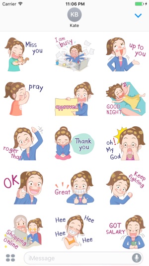 Sadie The Friendly Girl English Stickers(圖2)-速報App