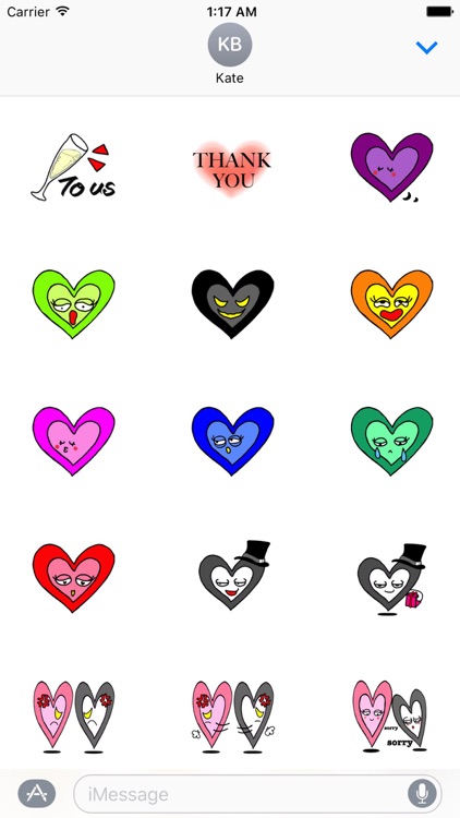 Valentine Day Cards Stickers Pack