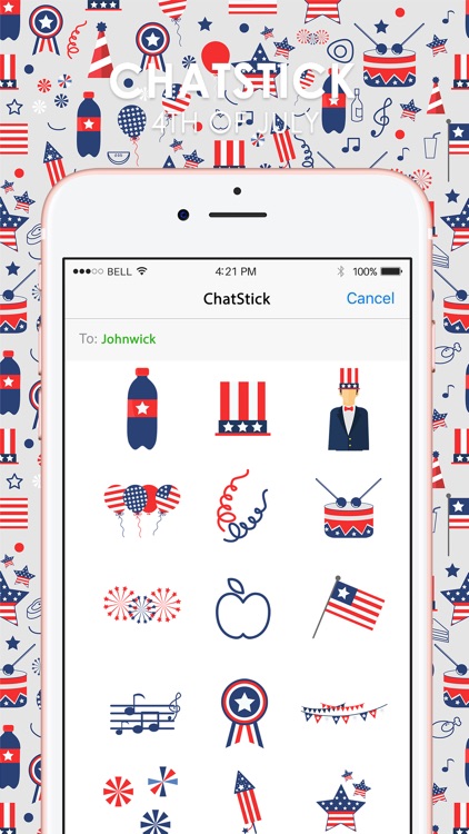 4th of July Stickers & Emoji Keyboard