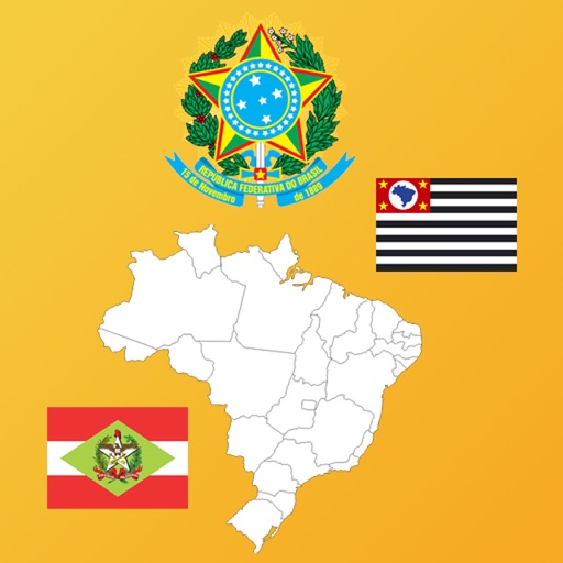 Brazil State Maps, Flags, Info icon