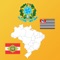 Flags, Maps and Capitals of the States (Estados) of Brazil