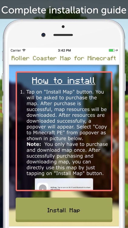 Roller Coaster Map for Minecraft PE