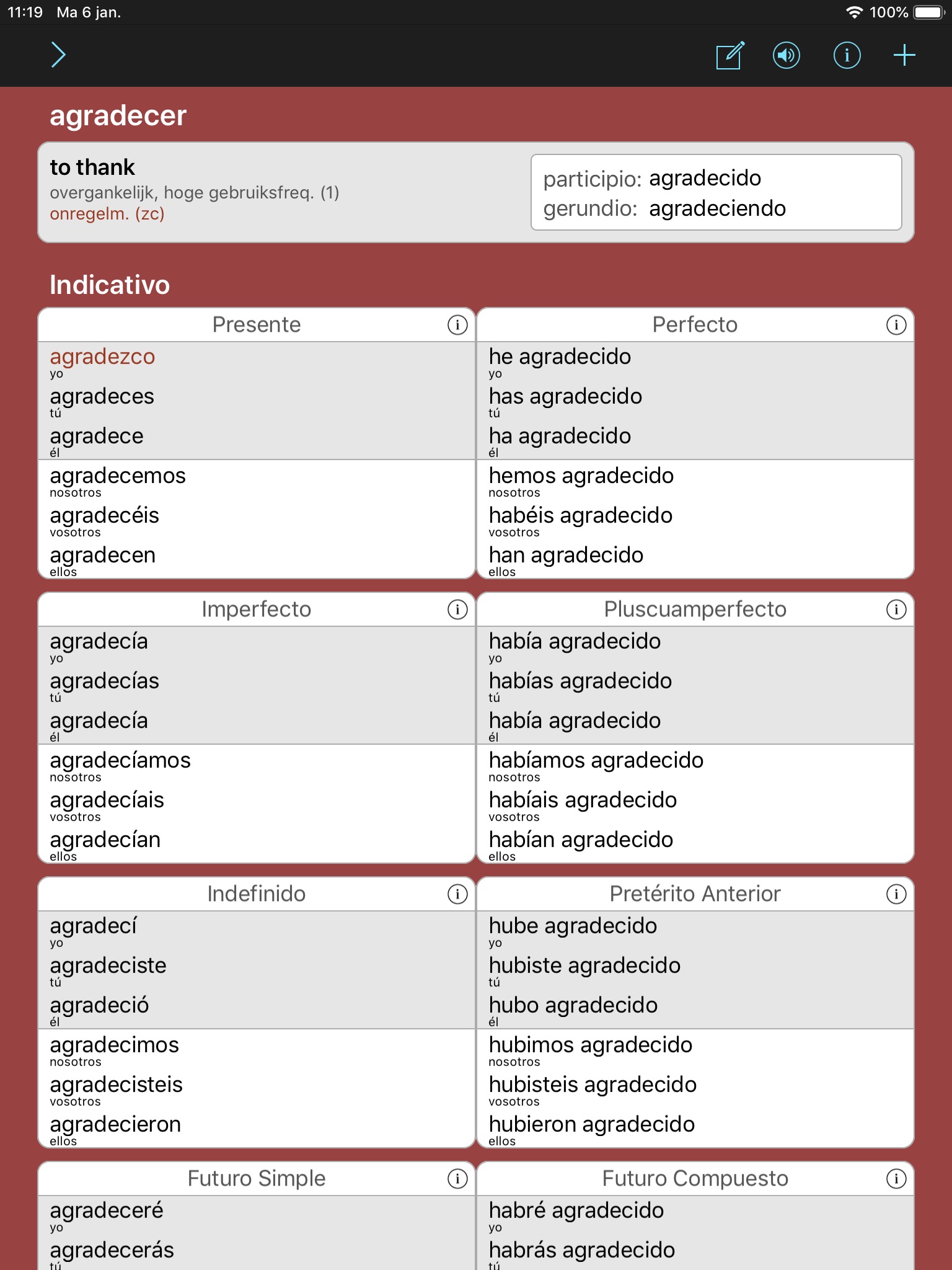 Spanish Verbs & Conjugation screenshot 2