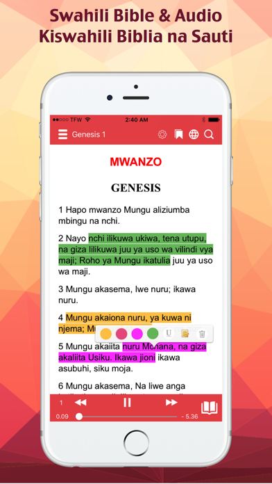 How to cancel & delete Swahili Bible Audio Kiswahili Bible from iphone & ipad 1