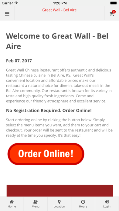 How to cancel & delete Great Wall Restaurant Bel Aire from iphone & ipad 1