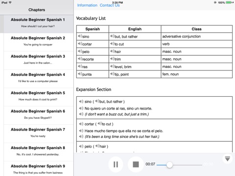 Intro to Spanish Language and Culture for iPad screenshot 3