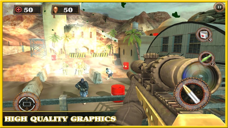 Desert Sniper Strike 3d : Ruthless war missions