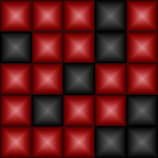 ZigZag Puzzle. Red and black