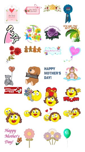 Mother’s Day Stickers #1-Illustrated and Photo Art(圖4)-速報App