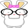 Nerdy Bunny - 2 stickers by Marko Njegovan