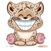 Emoji Cartoon Leopard Cub Stickers