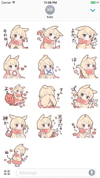 Mimi Bunny Cute Girl Japanese Sticker Vol 2