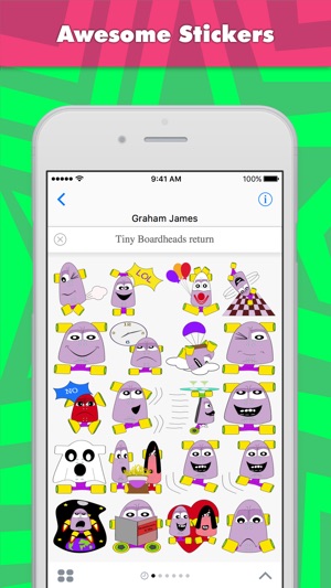 Tiny Boardheads return stickers by Graham James(圖2)-速報App