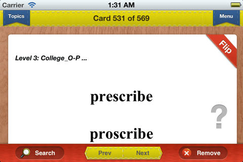 GMAT Prep Verbal Vocabulary Flashcards Exambusters screenshot 4