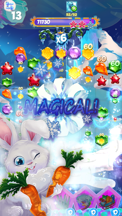 Bunny Frozen Jewels Match 3 screenshot 5