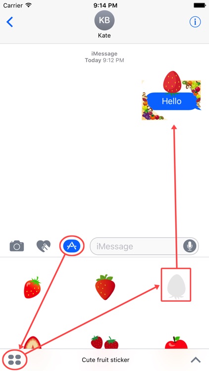 Cute fruit sticker
