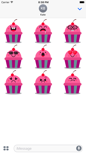 Cupcake Emoji Sticker Pack(圖2)-速報App